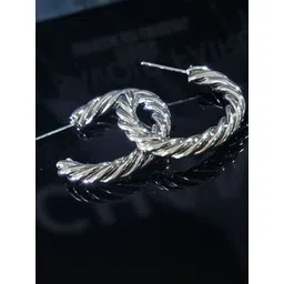 StyleCast Women Contemporary Half Hoop Earrings-picture-16