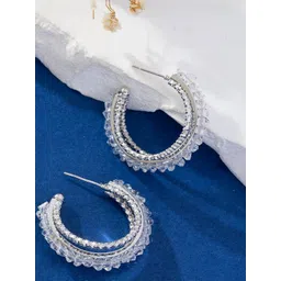StyleCast Women Contemporary Half Hoop Earrings-picture-22