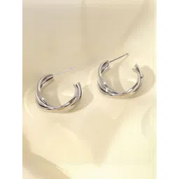 StyleCast Women Contemporary Half Hoop Earrings-picture-28