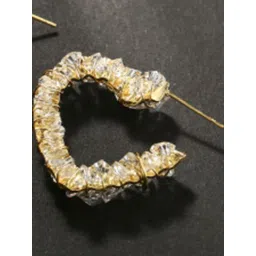 StyleCast Women Contemporary Half Hoop Earrings image 2