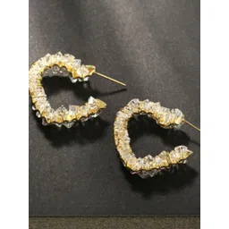 StyleCast Women Contemporary Half Hoop Earrings image 1