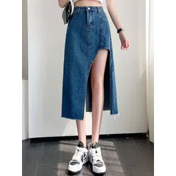 StyleCast Women Cotton A-Line Asymmetric Hem Midi Skirt-picture-32