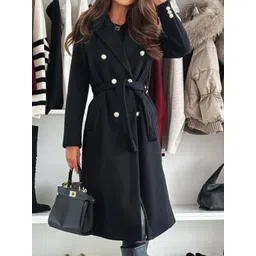 StyleCast Women Cotton Notched Lapel Coller Double-Breasted Trench Coat-picture-13