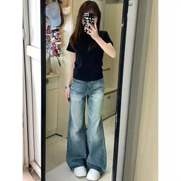 StyleCast Women Flared Low-Rise Light Fade Jeans-picture-15