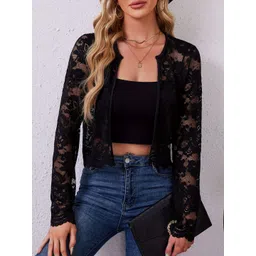StyleCast Women Floral Crop Bomber with Embroidered Jacket-picture-20