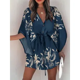 StyleCast Women Floral Printed Kimono Sleeve Kaftan Mini Dress-picture-34