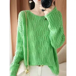 StyleCast Women Geometric Round Neck Long Sleeves Pullover Sweaters-picture-29