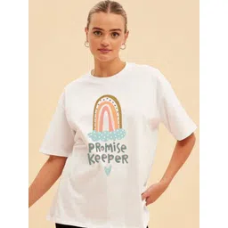 StyleCast Women Graphic Printed Round Neck Cotton Oversized T-shirt-picture-24
