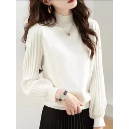 StyleCast Women High Neck Long Sleeve Pullover Sweater-picture-21