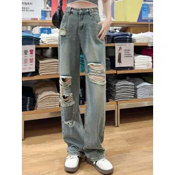 StyleCast Women High-Rise Highly Distressed Light Fade Jeans-picture-19