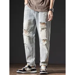 StyleCast Women High-Rise Highly Distressed Light Fade Jeans-picture-20