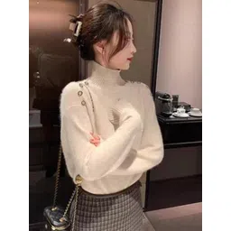 StyleCast Women Long Sleeve High Neck Pullover Cotton Sweater-picture-37