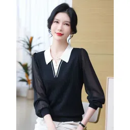 StyleCast Women Long Sleeves Shirt Collar Sweatshirts-picture-41