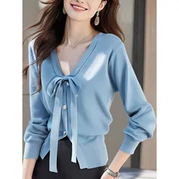 StyleCast Women Long Sleeves V-Neck Front-Open Sweater-picture-33