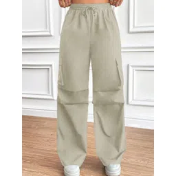 StyleCast Women Mid-Rise Wide-Leg Cargos Trousers-picture-32