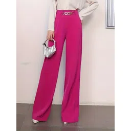 StyleCast Women Pink Flared Trousers-picture-18