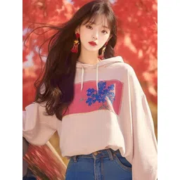 StyleCast Women Printed Hooded Pullover Sweatshirt-picture-26