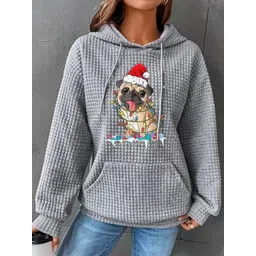 StyleCast Women Printed Hooded Sweatshirt image 1
