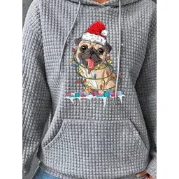 StyleCast Women Printed Hooded Sweatshirt image 2