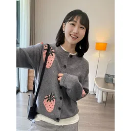 StyleCast Women Printed Round Neck Long Sleeves Cardigan-picture-10