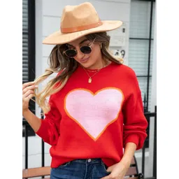 StyleCast Women Printed Round Neck Pullover Sweater-picture-20