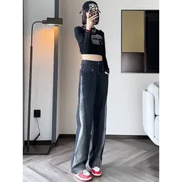 StyleCast Women Relaxed Fit High-Rise Heavy Fade Jeans-picture-10