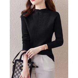 StyleCast Women Ribbed Cashmere Pullover image 1