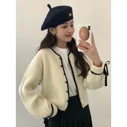 StyleCast Women Ribbed V-Neck Button Detail Cardigan-picture-32