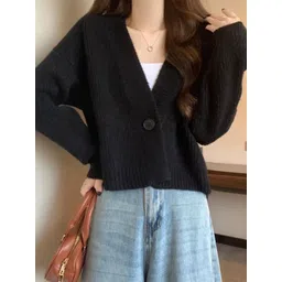 StyleCast Women Ribbed V-Neck Cardigan-picture-31