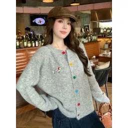 StyleCast Women Round Neck Long Sleeves Cardigan-picture-22