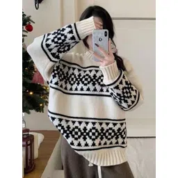 StyleCast Women Round Neck Long Sleeves Oersize Pullover Sweater-picture-17