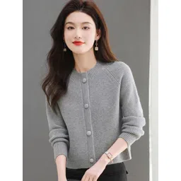 StyleCast Women Round Neck Long Sleeves Regular Cardigan-picture-35