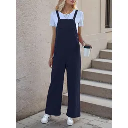 StyleCast Women Round Neck Solid Sleeveless Basic Jumpsuit-picture-14