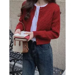 StyleCast Women Self Design Cable Knit Sweaters-picture-37