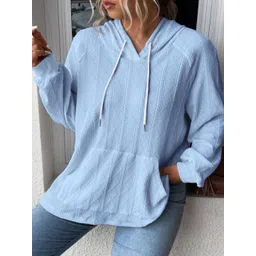 StyleCast Women Self Design Hooded Pullover Sweatshirt-picture-18