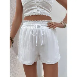 StyleCast Women Self Design Mid-Rise Regular Shorts-picture-36