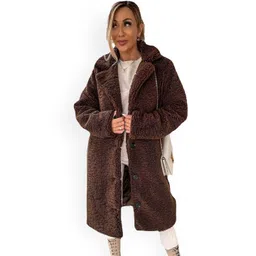 StyleCast Women Self-Design Single-Breasted Overcoat-image-17