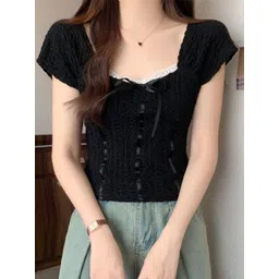 StyleCast Women Self Design Square Neck Top-picture-17