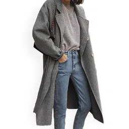 StyleCast Women Single-Breasted Longline Pea Coat-picture-12