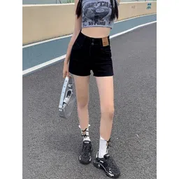 StyleCast Women Skinny Fit High-Rise Denim Denim Shorts-picture-12