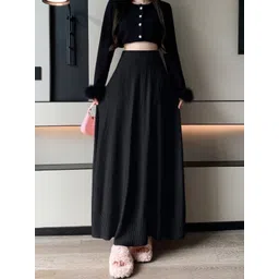 StyleCast Women Solid A-Line Maxi Skirt-picture-25