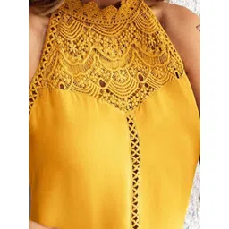 StyleCast Women Solid Lace-Up Regular Tops image 3