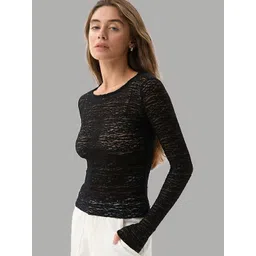 StyleCast Women Solid Long Sleeves Crop Top-picture-20