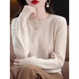 StyleCast Women Solid Long Sleeves Round Neck Sweaters Pullover-picture-31