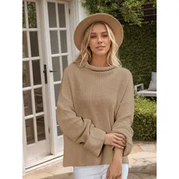 StyleCast Women Solid Longline Oversized Pullover-picture-25