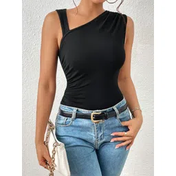 StyleCast Women Solid One Shoulder Cotton Top-picture-25