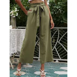 StyleCast Women Solid Regular Fit Parallel Trousers-picture-38