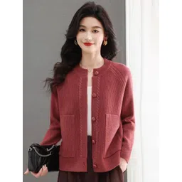 StyleCast Women Solid Round Neck Regular Cardigan-picture-15