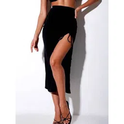 StyleCast Women Solid Straight A-Line Slip-On Midi Skirt-picture-17