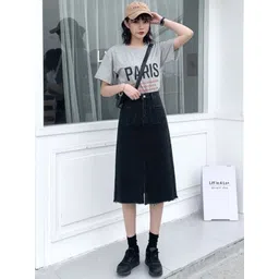 StyleCast Women Solid Straight Knee Length Skirt-picture-32